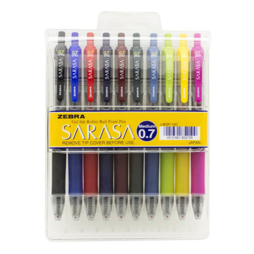 صورة قلم جل ساراسا 0.7 - طقم 10 لون
